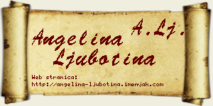 Angelina Ljubotina vizit kartica